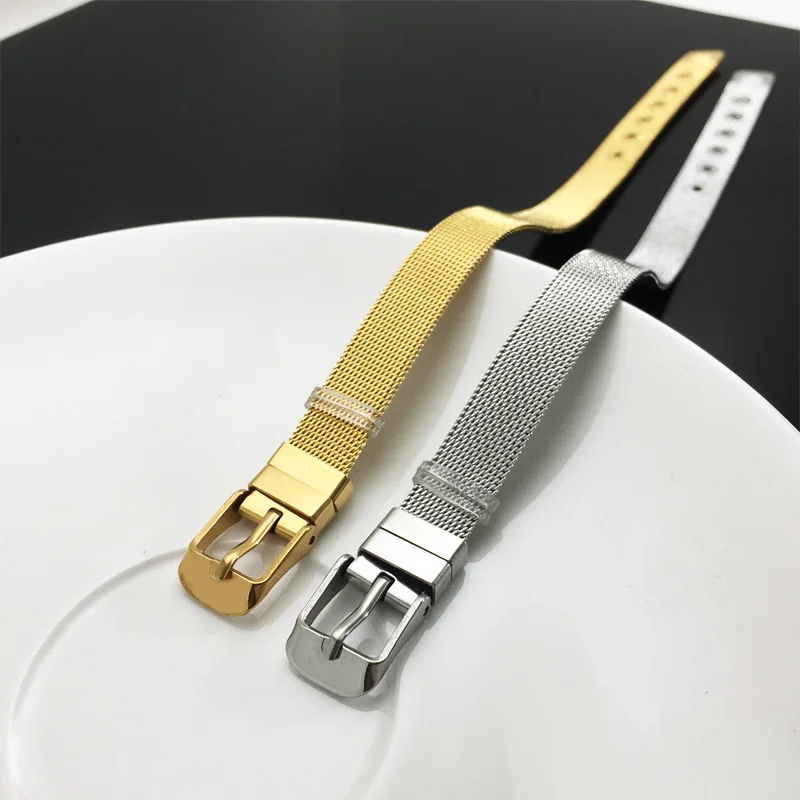 1pc 8mm Wide 21cm Length Stainless Steel Bracelet Bangles Wristband Fashion Accessory Top Quality 5