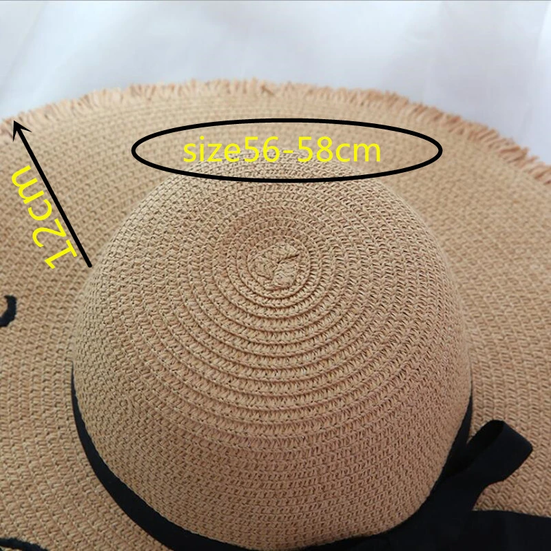 Summer Wide Brim Straw Hats Big Sun Hats For Women UV Protection Panama  Floppy Beach Hats Ladies Bow Hat Chapeau Femme