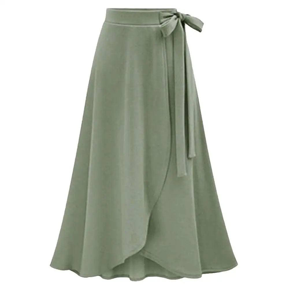 Knitted Fabrics Spring And Autumn High Waist Casual Irregular Pleated Slit Tulle Skirt In The Long Band Women Vadim Harajuku | Женская