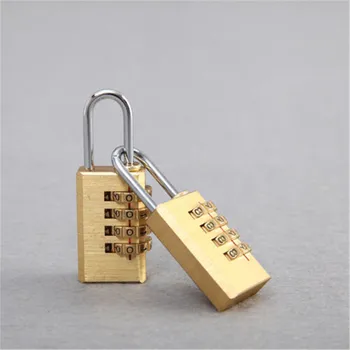 

40^Password Lock Gold Security Lock Suitcase Luggage Coded Lock Cupboard Cabinet Locker Padlock Mini Brass Combination Digits