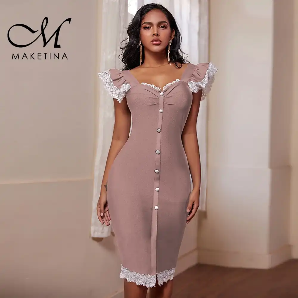 frill bandage dress