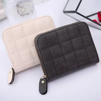 

Women Leather Wallet 2020 Spring Mini Wallet Casual All-match Style Multicolor Black Green Solid Free Shipping Bolsa BWB6985-3