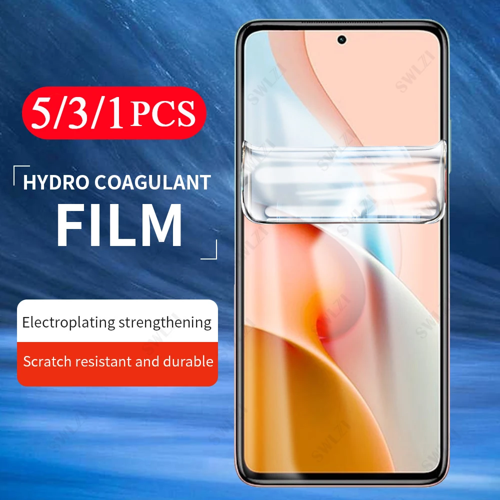 Защитная пленка для экрана xiaomi redmi 10X note 9 pro Max 9T 9S 8 8T 7 7S 9i 9A 9C 8A Гидрогелевая не
