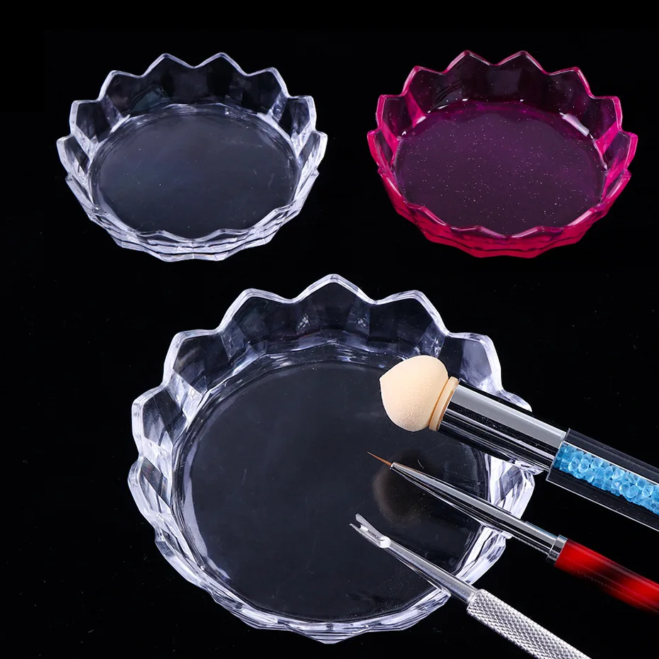 

Plastic Nail Storage Box Container Case Transparent Multifunction Organizer Tray Nail Jewelry Rhinestone Display Manicure
