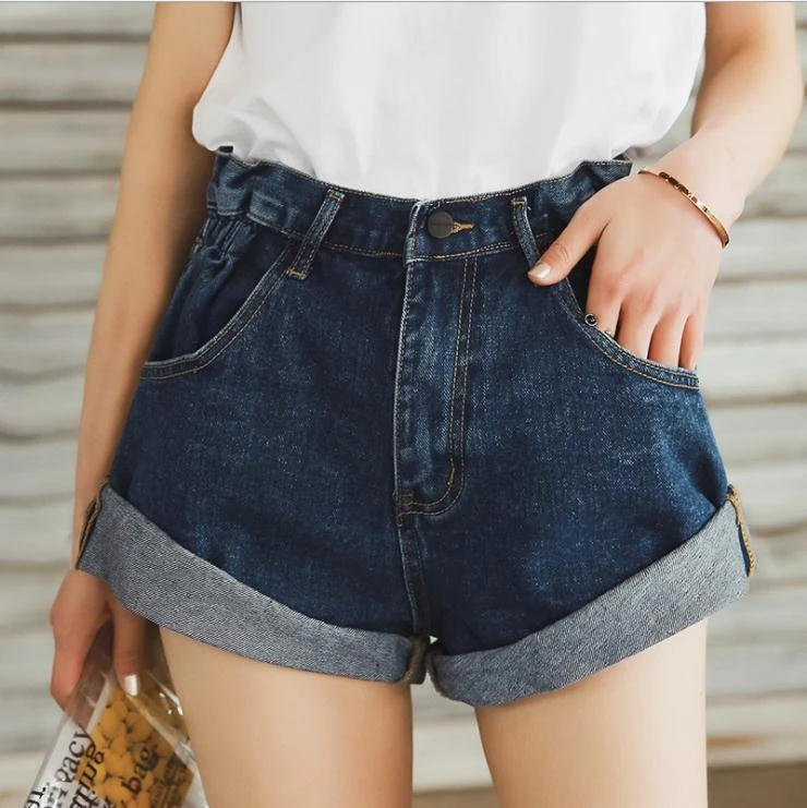 contacto Creta Cusco Pantalones cortos vaqueros de cintura alta para mujer, Shorts Retro de  pierna ancha para primavera y verano, informales, Vintage, J3095|Pantalones  cortos| - AliExpress