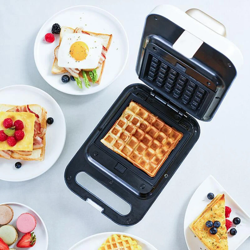 220V Electric Sandwich Maker Timed Waffle Maker Toaster Baking Takoyaki Pancake Sandwichera Multifunction Breakfast Machine