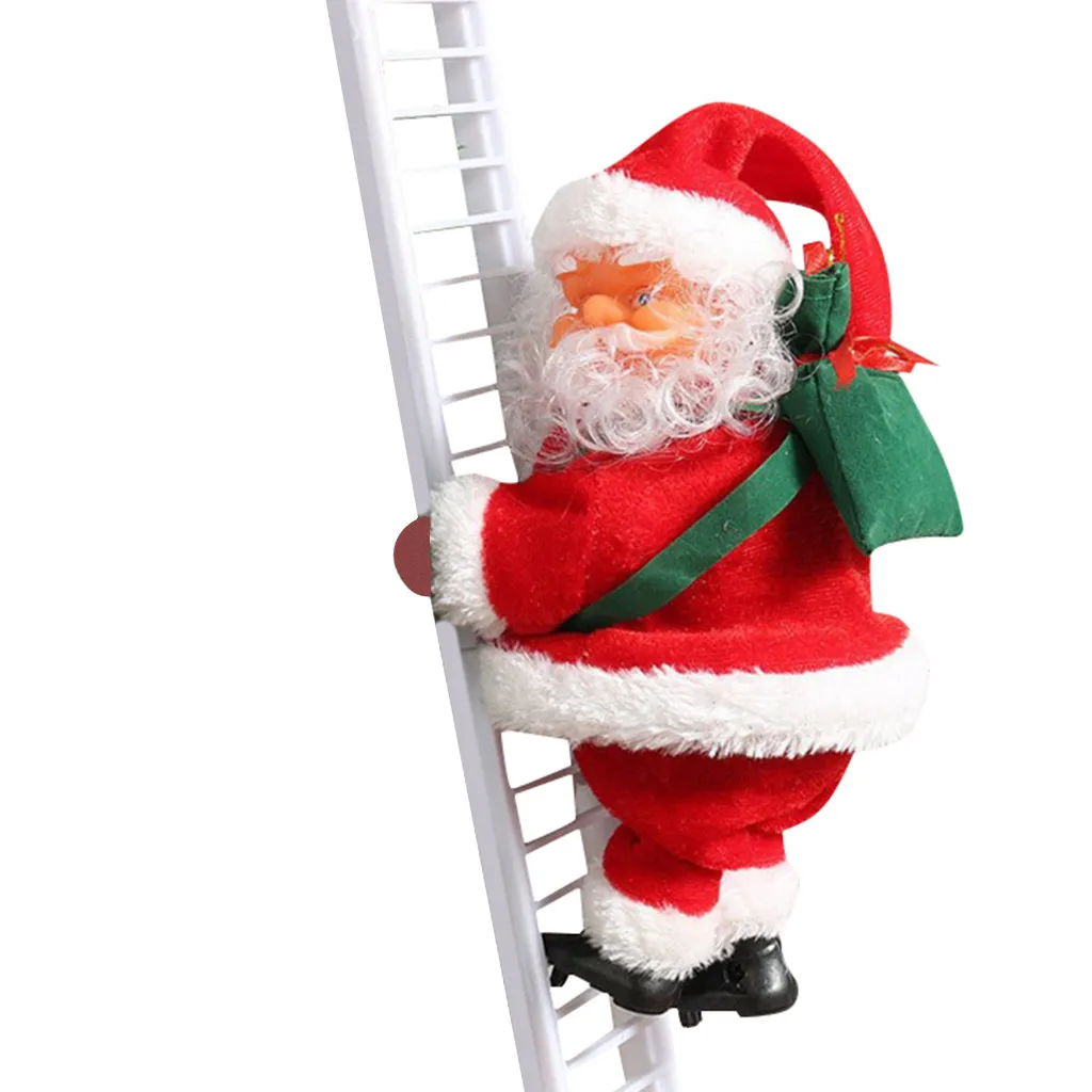 Рождественская электрическая подвесная лестница Санта-Клауса, украшения для рождественской елки, Веселые новогодние подарки для детей