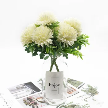 

6 bundle Artificial flowers Wedding Vases for decoration Diy Chrysanthemum bouquet Photo props dining table Home decor Christmas