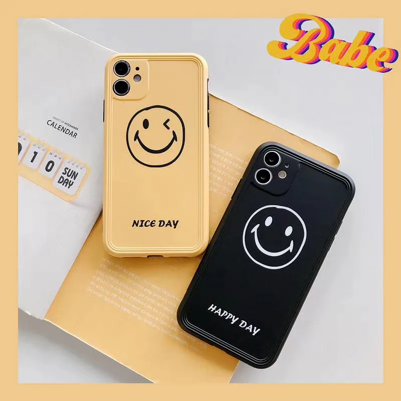 

Photo frame border smiley case For iPhone X XR XS Max waterproof phone for iphone 11 PRO MAX fashion 7 Fashion 8 plus women