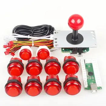

Game Machine Rocker + Light Button + Single Green Rocker Chip Diy Kit Game Machine Arcade Accessories