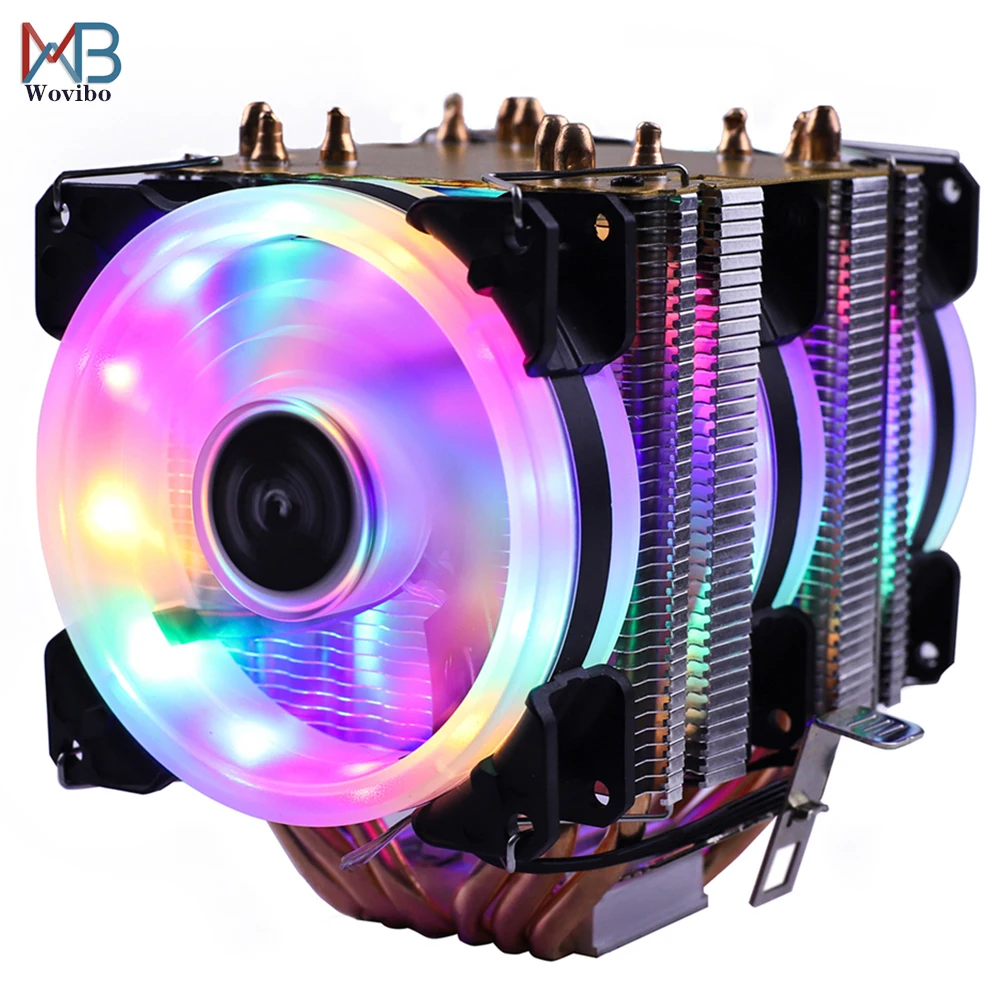 Кулер ЦП X79 X99 с 6 тепловыми трубками бесшумная материнская плата 3Pin PWM 4Pin для Intel LGA
