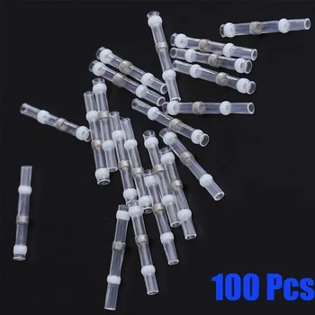

100Pcs Practical Waterproof Seal Heat Shrink Butt Terminals Soldering Weld Sleeve Wire Connector