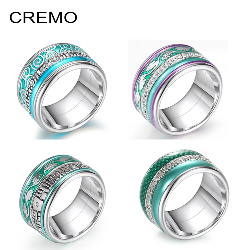 Cremo 2021 Stainless Steel Female Stacking Ring Rotating Filling Combination Ring Interchangeable Femme Bijoux Jewelry Accessori
