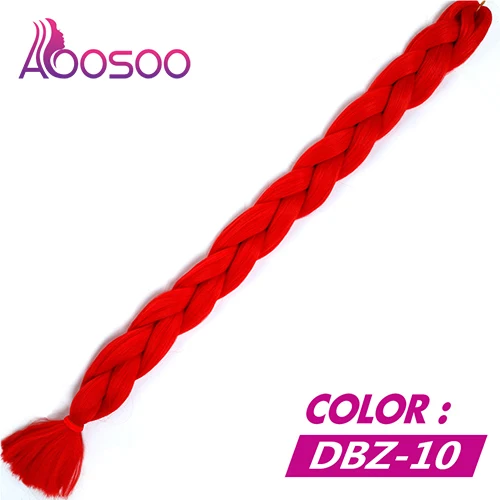 AOOSOO fashion Jumbo Braid Hair Crotchet Braids Pure Color Hair Expression Braiding Hair 82inch headwear - Цвет: T27/30/4