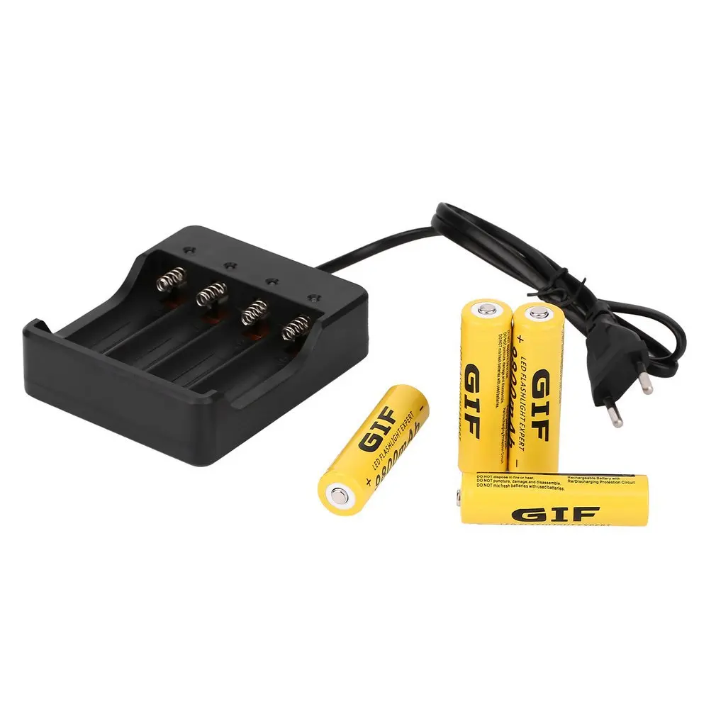 4Pcs18650 3 7 V 9800mAh литий-ионная аккумуляторная батарея + ЕС Умный индикатор зарядного