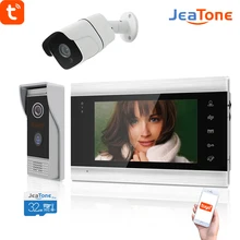 Jeatone – visiophone wi fi avec caméra de sécurité 720P, sonnette d'entrée pour maison et appartement