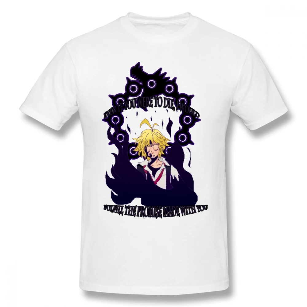 

7 Deadly Sins T Shirt Meliodas Sin Of Wrath T-Shirt Funny Casual Tee Shirt Men Short Sleeve Oversize 100% Cotton Tshirt