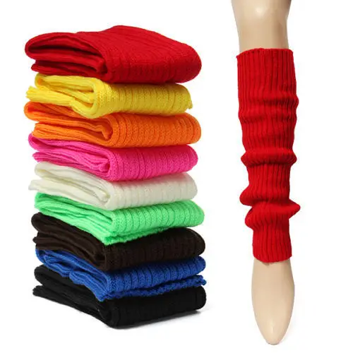 wool socks women Winter Women Solid Candy Color Knit Leg Warmers Loose Style Boot Knee High Boot Stockings Leggings Gift Warm Boots Leg comfort women socks