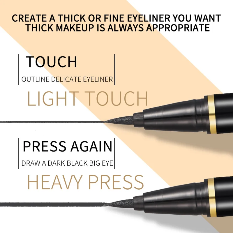 MIXDAIR Black Eyeliner Pencil Waterproof Long-lasting Liquid Eye Liner Pen Smudge-Proof Eyes Make Up Tool Maquiagem Profissional