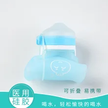 Стиль, милая детская мини-чашка из силикагеля для младенцев, портативная, Экологически чистая, стеклянная, детская чашка