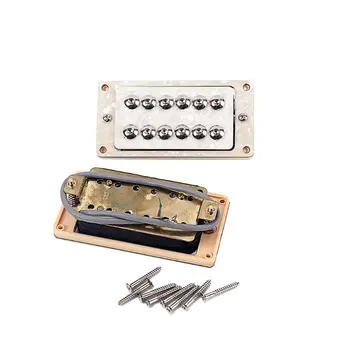 

New 2Pcs Electric Guitar Pickups Ceramic Magnets Double Coil Humbucker Pickup qyh