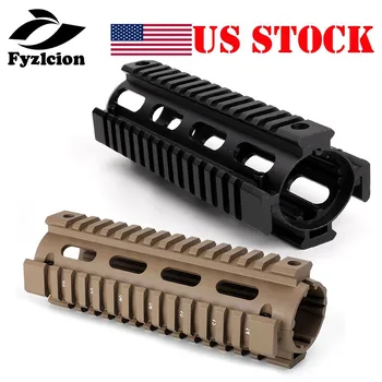 

Gun Accessory 6.75 inch Free Float Handguards 2 Piece Drop-In Quad Rail for Airsoft AR15 M16 Rifle Scope Mount