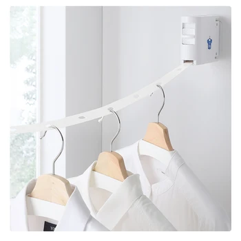 

Retractable Washing Line Clothesline With Hanger Hole Multifunction Rotatable Rope Drying Rack Balcony Clothes Line Indoor 1pc