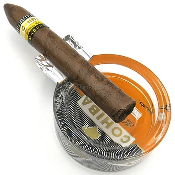 

COHIBA Various Styles Portable Cigar Ashtray Car Ash tray Smoking Cendrier 1 Rest 1 Ash Slot Cigar Cigarette Single Holder