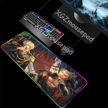 

XGZ Anime One Piece Sanji Zoro Custom Large RGB Mouse Pad Black Lock Edge Computer Fashion Table Mat Speed Rubber Non-slip Xxl