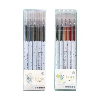 

5pcs/set Morandi Retro 5 Colored Permanent Marker Gel Pen Graffiti Painting Tool