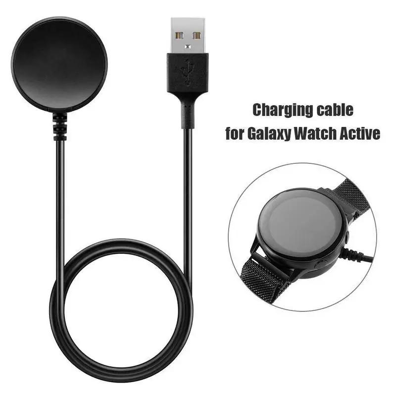 Беспроводное зарядное устройство USB кабель для samsung Galaxy Watch Active R500 замена Смарт часы зарядная док-станция USB зарядное устройство Колыбель