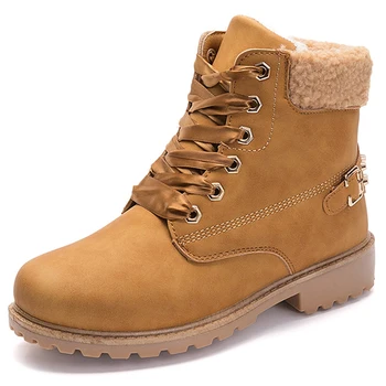 

2019 Autumn Early Winter Shoes Women Flat Heel Boots Fashion Keep Warm Women's Boots Brand Woman Ankle Botas Camouflage Booties
