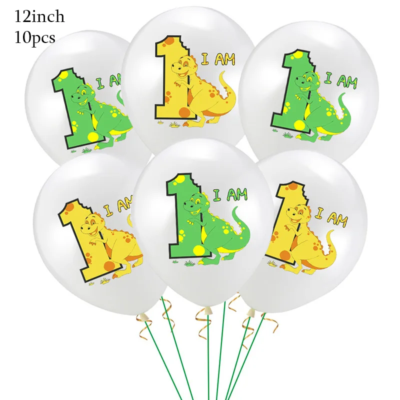 Kids1th день рождения динозавр латрх воздушные шары День рождения украшение динозавр шарики для вечеринок мальчик девочка для празднования первого дня рождения поставка