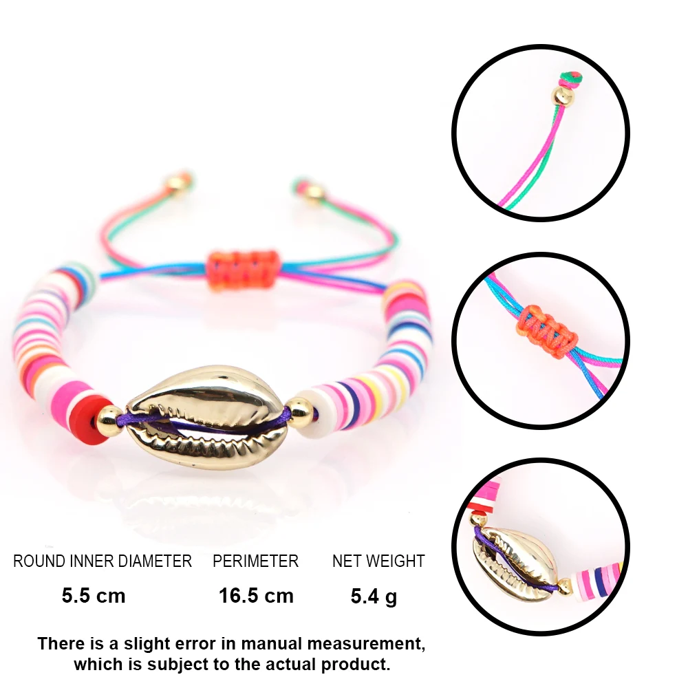 Polymer Seashell Bracelets | Clay Seashell Bracelets