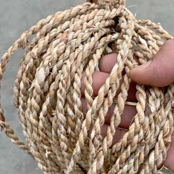 Corde de paille en jacinthe d'eau naturelle de 40 mètres, tissage à la main, matériel de paille, tresses en rotin, décor de panier de chaise artisanal de réparation de tricot 