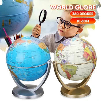 

360 Degree Rotating Globes Earth Ocean Globe World Geography Map Table Desktop Home Office Decor Ornament School Supplies