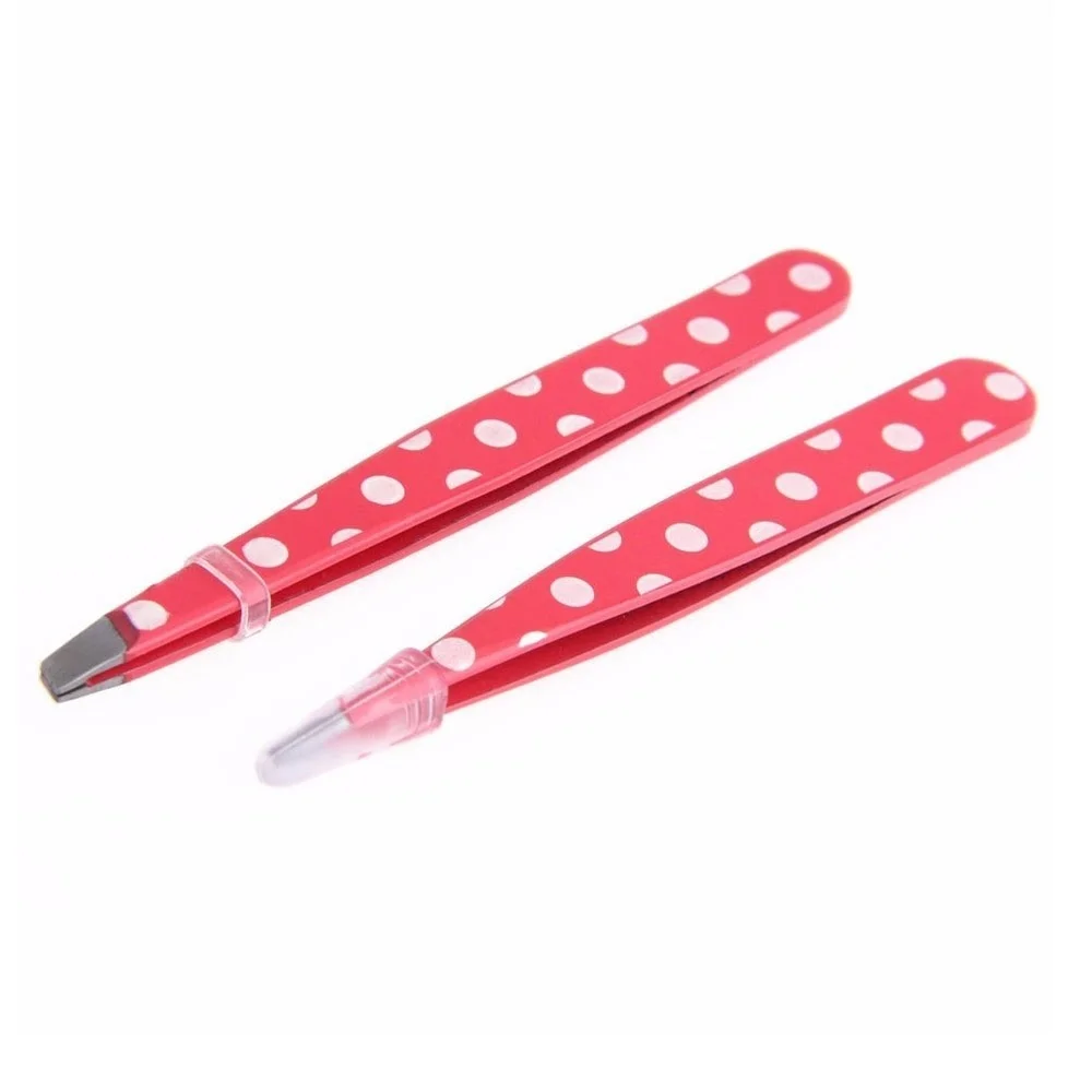 2 шт Профессиональные косметические косые инструменты для макияжа из нержавеющей стали для удаления волос пинцет для бровей