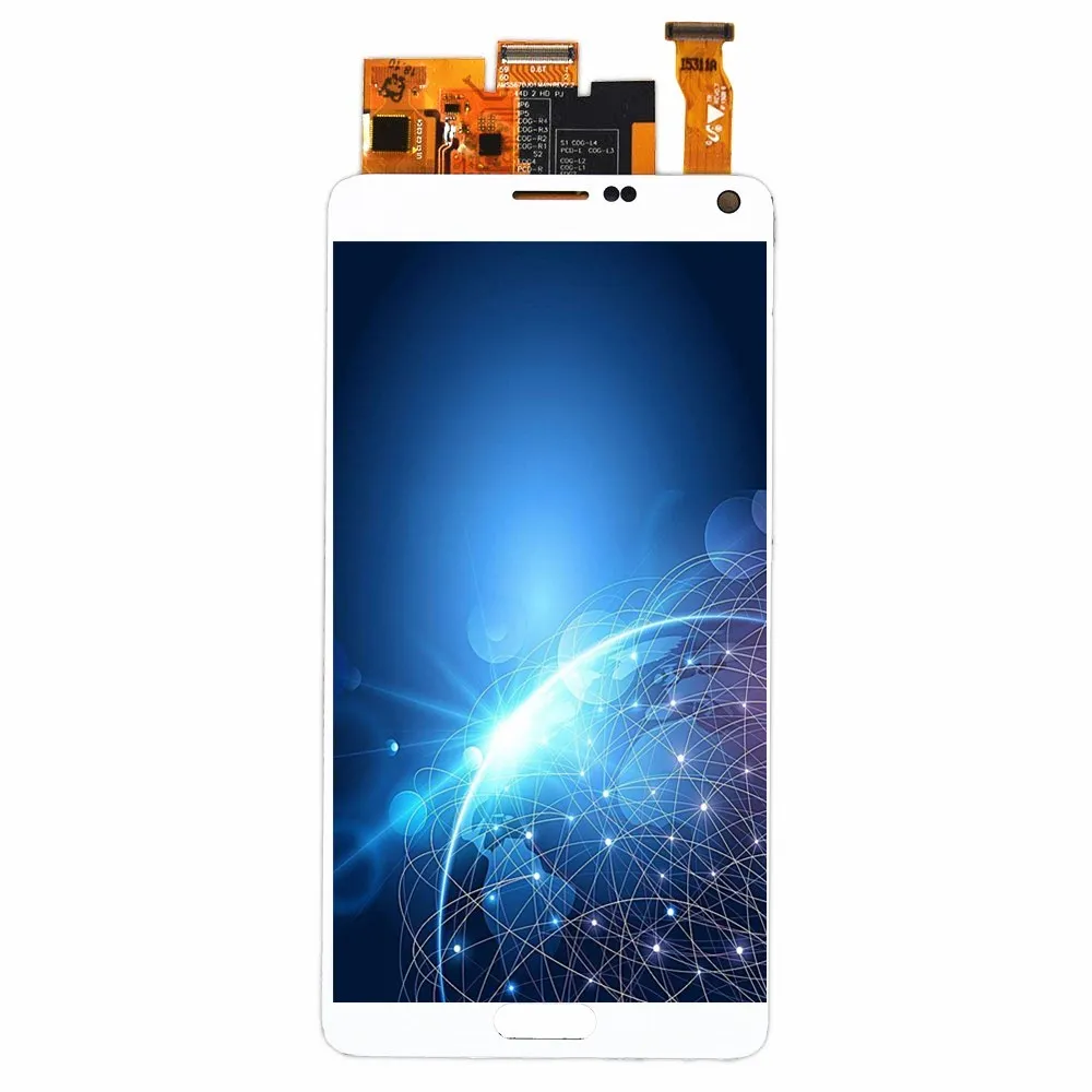5,7 дюймов Super Amoled для samsung Galaxy Note 4 N910C N910 N910A N910F ЖК-дисплей+ сенсорный экран дигитайзер с рамкой в сборе