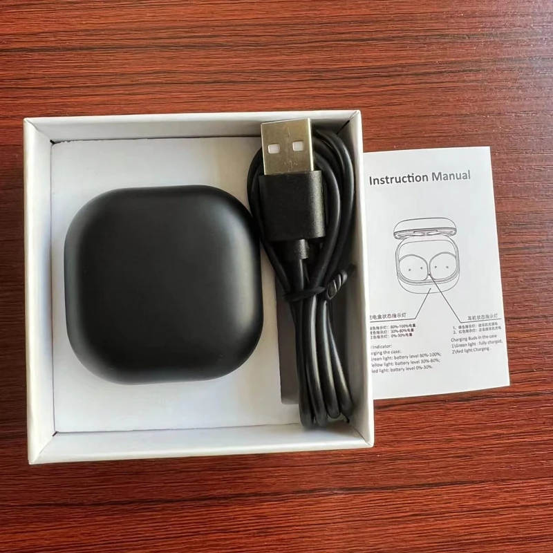 

Зарядный чехол с разъемом Type-C на 700 мА · ч, совместимый с гарнитурой Samsung Galaxy Buds 2, зарядный футляр с поддержкой проводной беспроводной зарядки