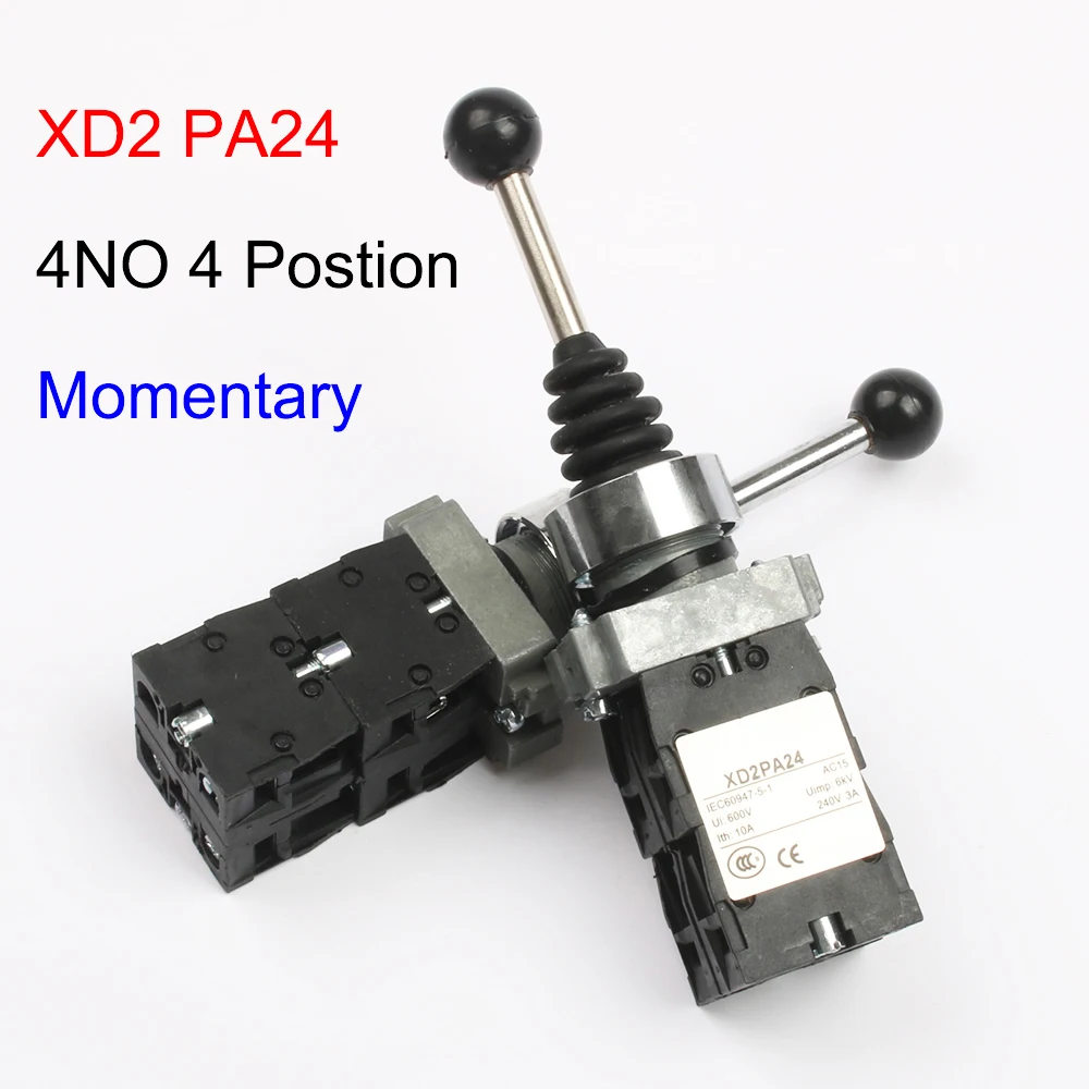 XD2-PA12 PA14 защелка 2NO 2 положения Кулисный Джойстик контроллер пружинный возврат поворотные поперечные переключатели сброс PA22 PA24 4NO 4 положения