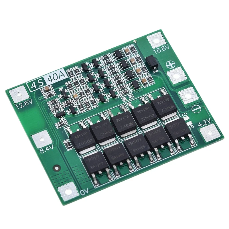

Hot 3C-4S 40A Li-Ion Lithium Battery 18650 Charger Pcb Bms Protection Board for Drill Motor 14.8V 16.8V Lipo Cell Module