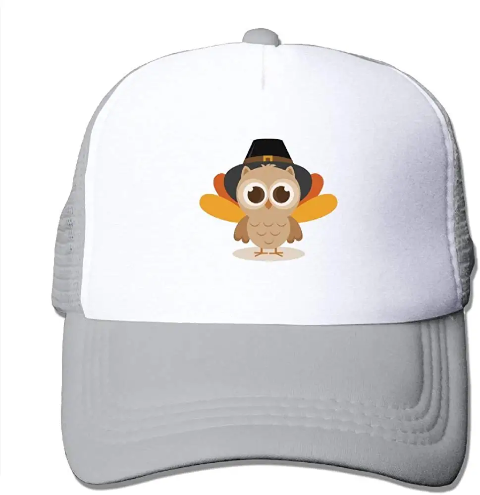 Взрослая унисекс Милая С Днем Благодарения Сова Дальнобойщик бейсбольная бейсболка с сеточкой и регулируемым ремешком шляпа