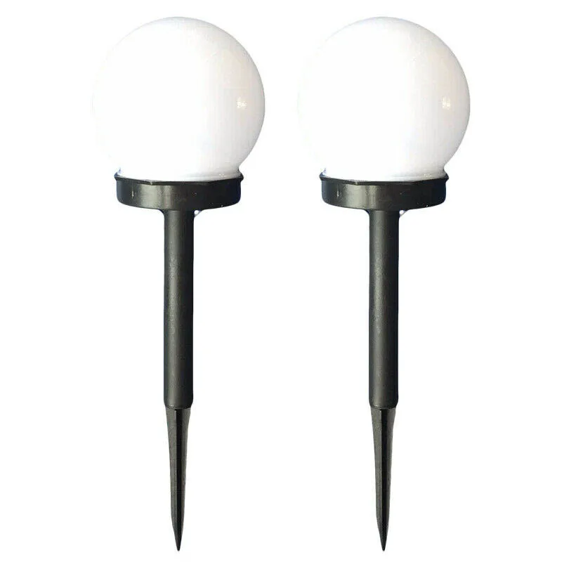 

2PCS LED Ground Garden Light Solar Round Ball Automatic Waterproof IP55 Outdoor Path Lights Solar Powered Lawn Lamp
