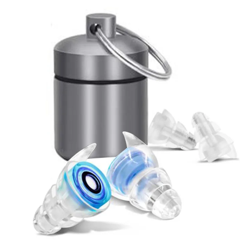 1 Pair Ear Plug Noise Cancelling Hearing Protection Earplugs for Concerts Musician Motorcycles Reusable Silicone Ear Plugs