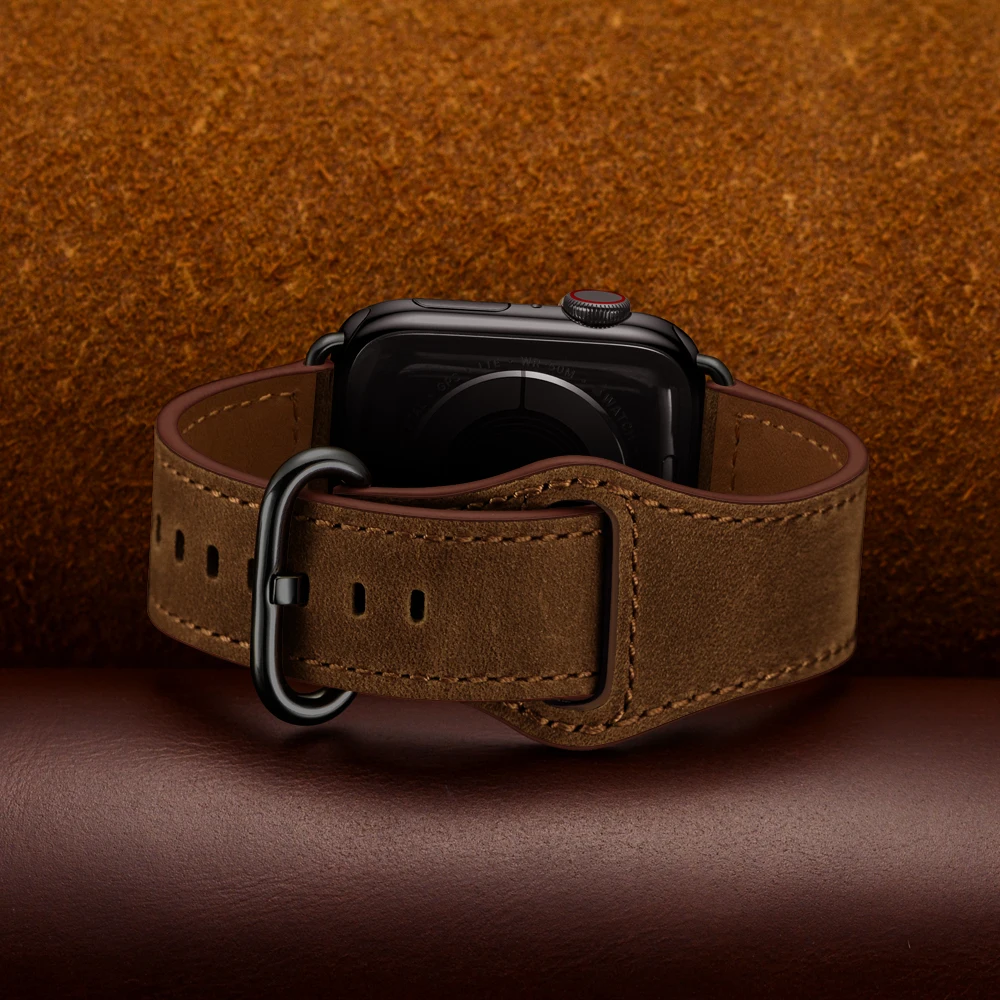 Совместим с Apple Watch series 5() полосы 40 мм 44 мм топ натуральная кожа ремешок на запястье для iwatch 38 мм 42 мм браслет