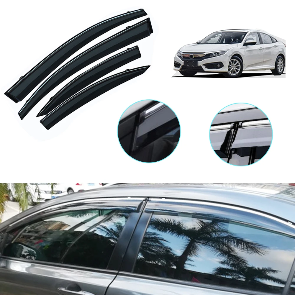 4 шт. защитный козырек от дым и дождя для Honda Civic sedan 2006 2007 2008 2009 2010 | Автомобили