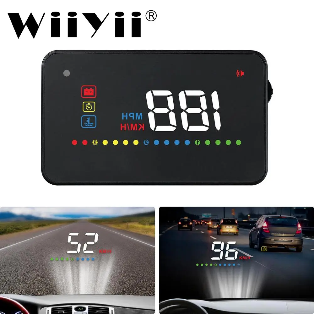

WiiYii A200 HUD OBD2 head up display car universal speedometer OBD2 temperature water Projection on the windshield for car hud