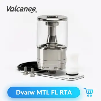

Volcanee Dvarw MTL FL RTA 5ML capacity Atomizer 22mm diameter 5ML capacit 316 SS E Cigarette vaporizer suit for 510 box mod vap