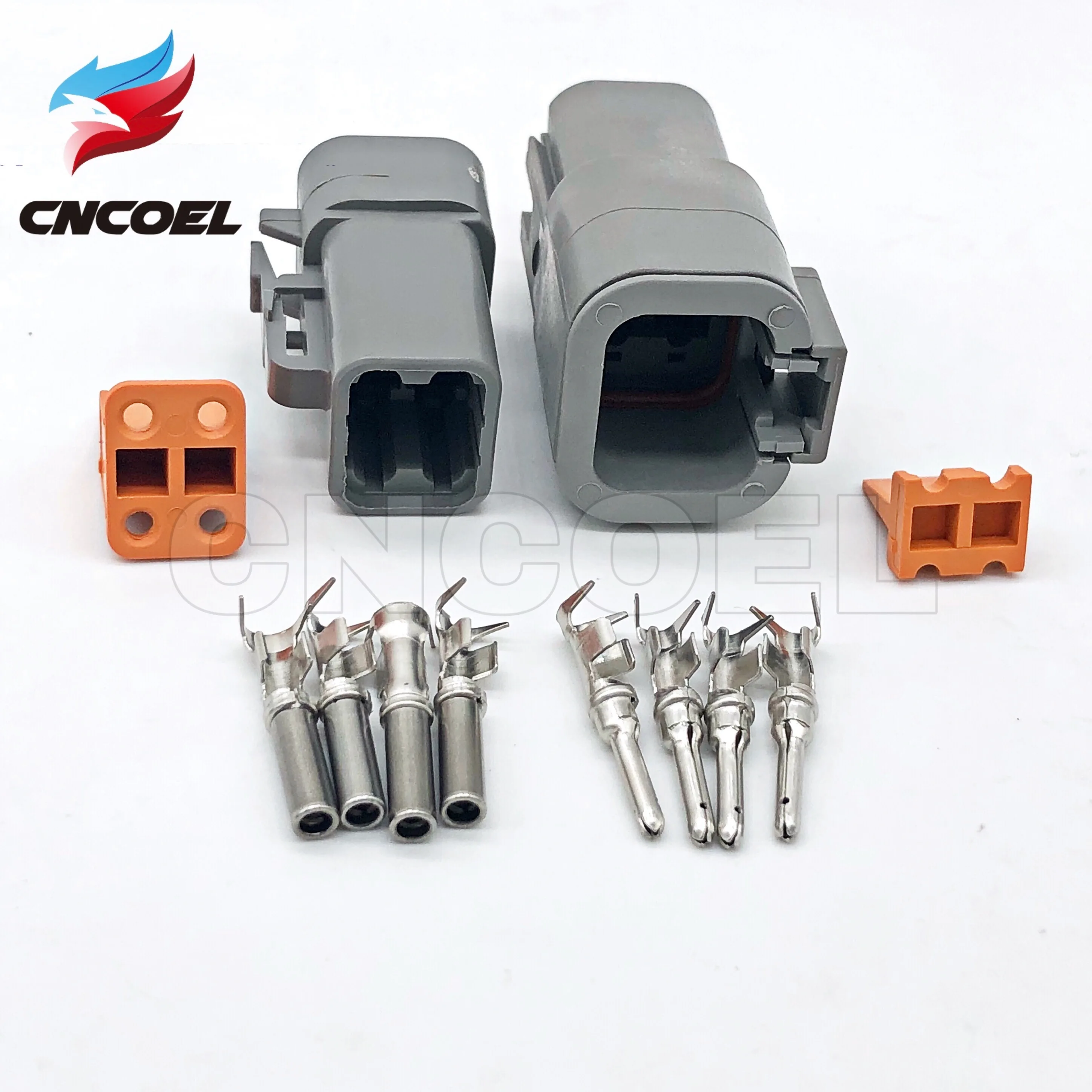 Deutsch DTP 4 Pin Gray Male Female Waterproof Electrical Auto Connectors Plug DTP06-4S DTP04-4P ► Photo 2/6