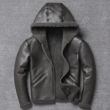 Новое зимнее меховое кожаное мужское Оригинальное экологически интегрированное овчинное короткое пальто из толстой кожи